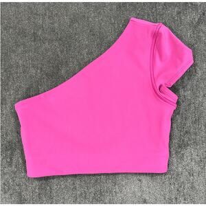 L Space Genessee Off The Shoulder Active Crop Top Deep Pink Size XS NWOT